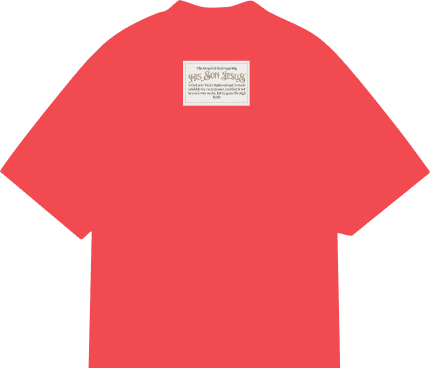 Pink His Son Jesus tee back